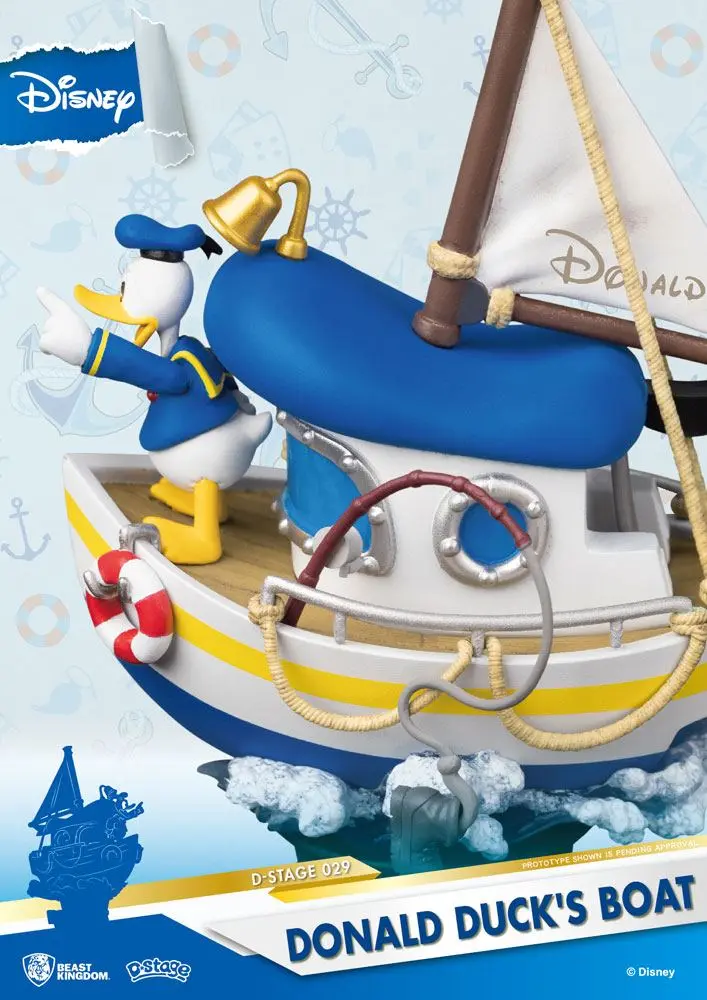 Disney Summer Series D-Stage Donald Duck's Boat PVC Diorama szobor15 cm termékfotó