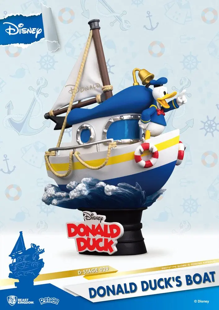 Disney Summer Series D-Stage Donald Duck's Boat PVC Diorama szobor15 cm termékfotó