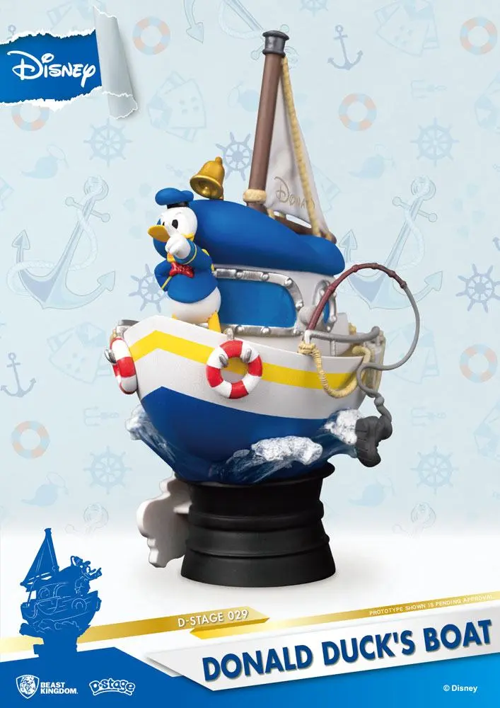 Disney Summer Series D-Stage Donald Duck's Boat PVC Diorama szobor15 cm termékfotó