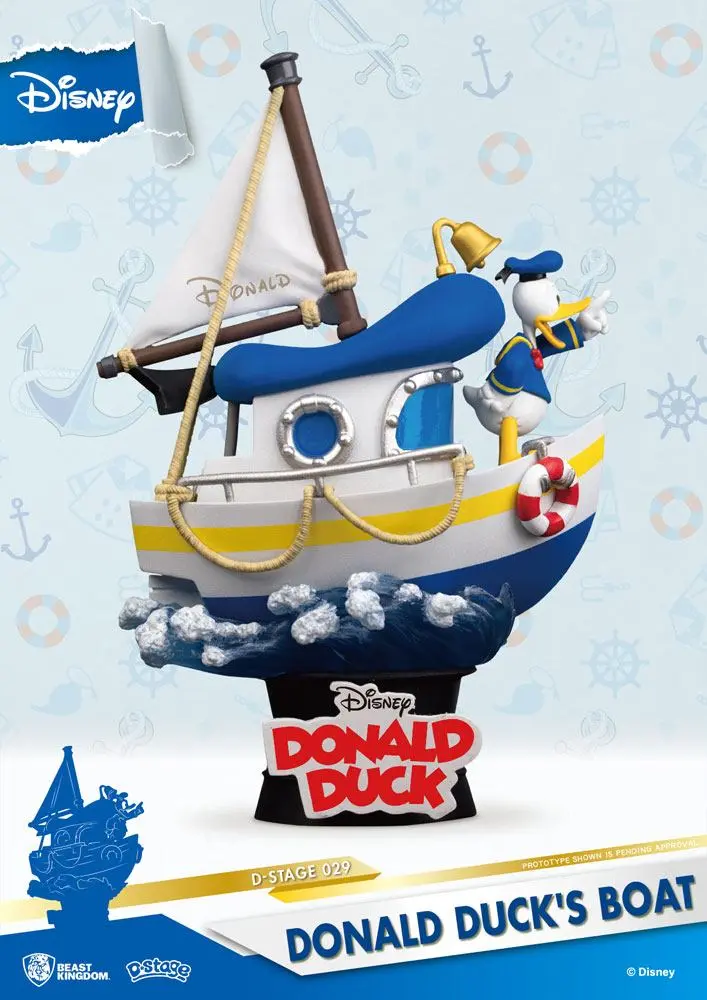 Disney Summer Series D-Stage Donald Duck's Boat PVC Diorama szobor15 cm termékfotó
