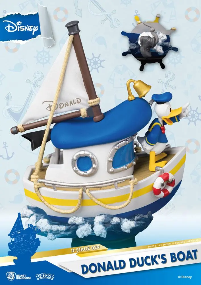 Disney Summer Series D-Stage Donald Duck's Boat PVC Diorama szobor15 cm termékfotó