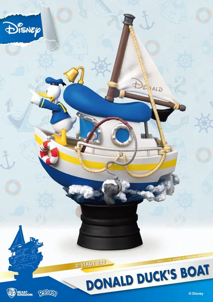 Disney Summer Series D-Stage Donald Duck's Boat PVC Diorama szobor15 cm termékfotó