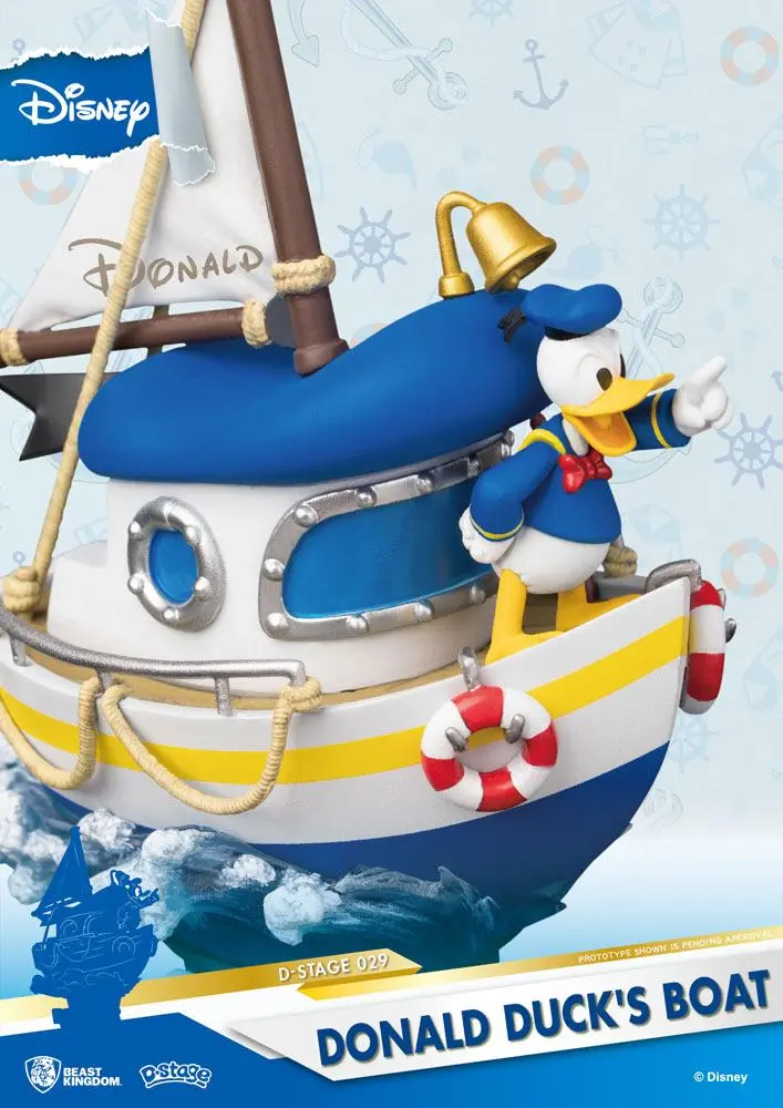 Disney Summer Series D-Stage Donald Duck's Boat PVC Diorama szobor15 cm termékfotó