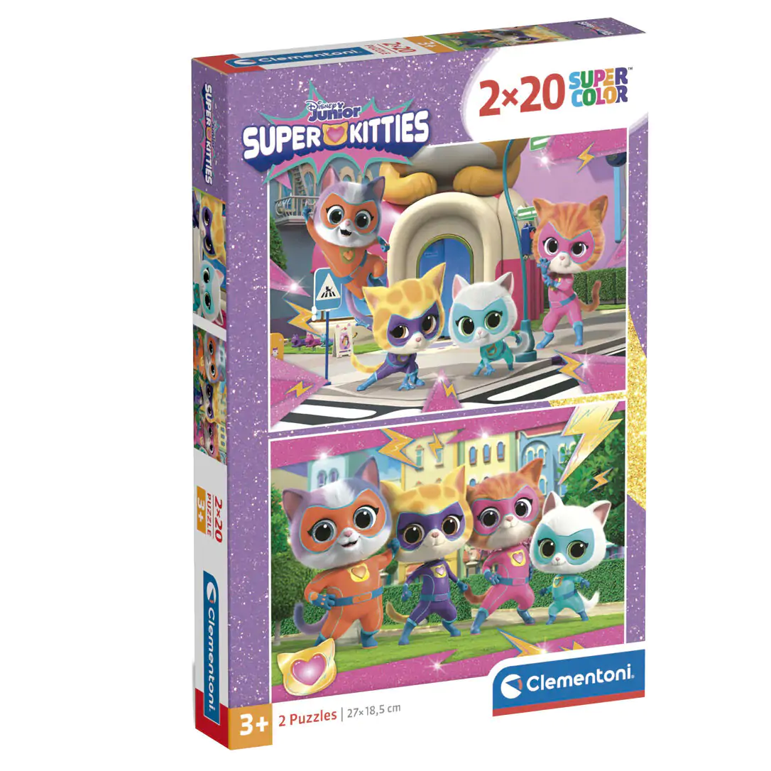 Disney SuperKitties puzzle 2x20db-os termékfotó