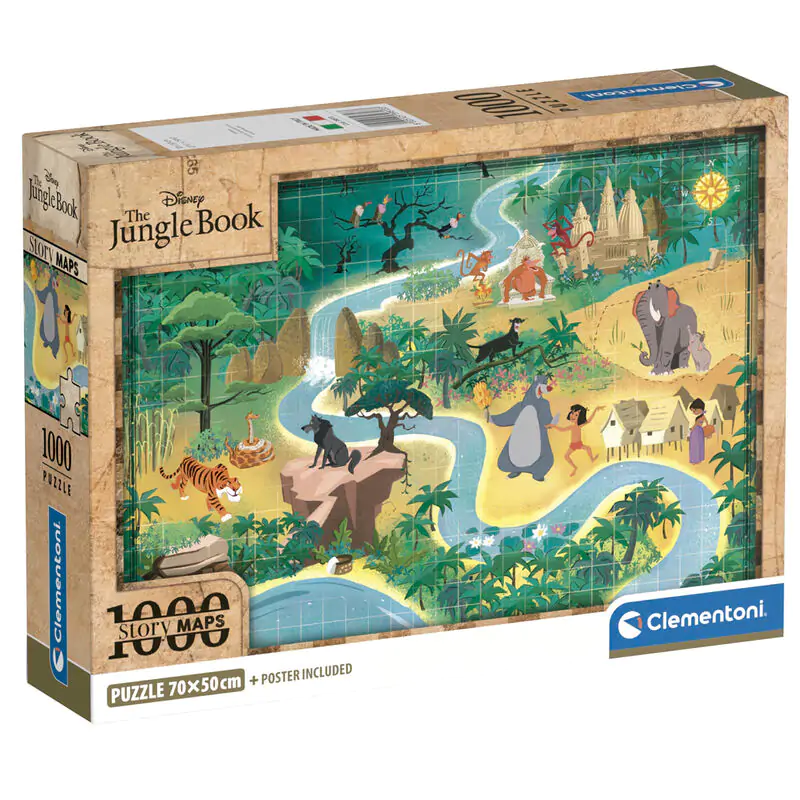 Disney The Jungle Book Map Puzzle 1000St termékfotó