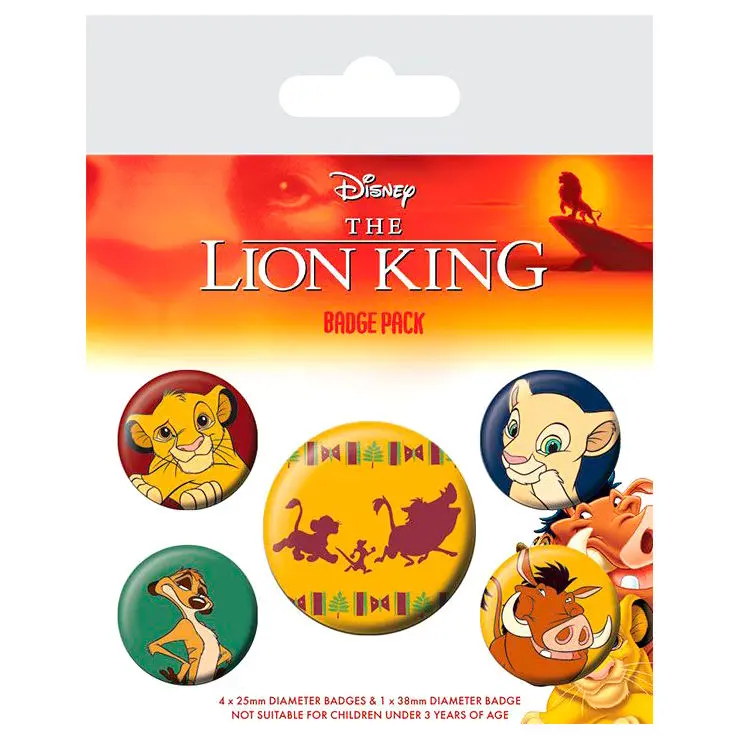 Disney The Lion King Hakuna Matata 5db-os kitűző csomag termékfotó