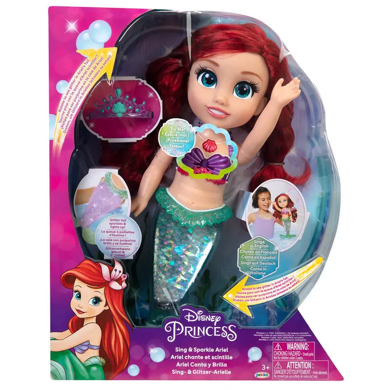 Disney The Little Mermaid Ariel zenélő baba 38cm termékfotó
