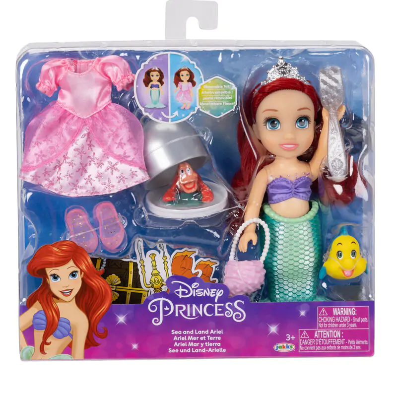 Disney The Little Mermaid Land and Sea Ariel doll 15cm termékfotó