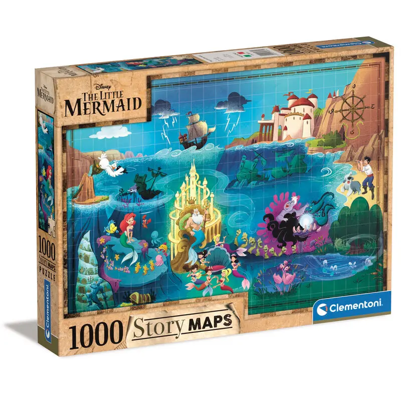 Disney Story Maps Jigsaw Puzzle The Little Mermaid (1000 pieces) termékfotó