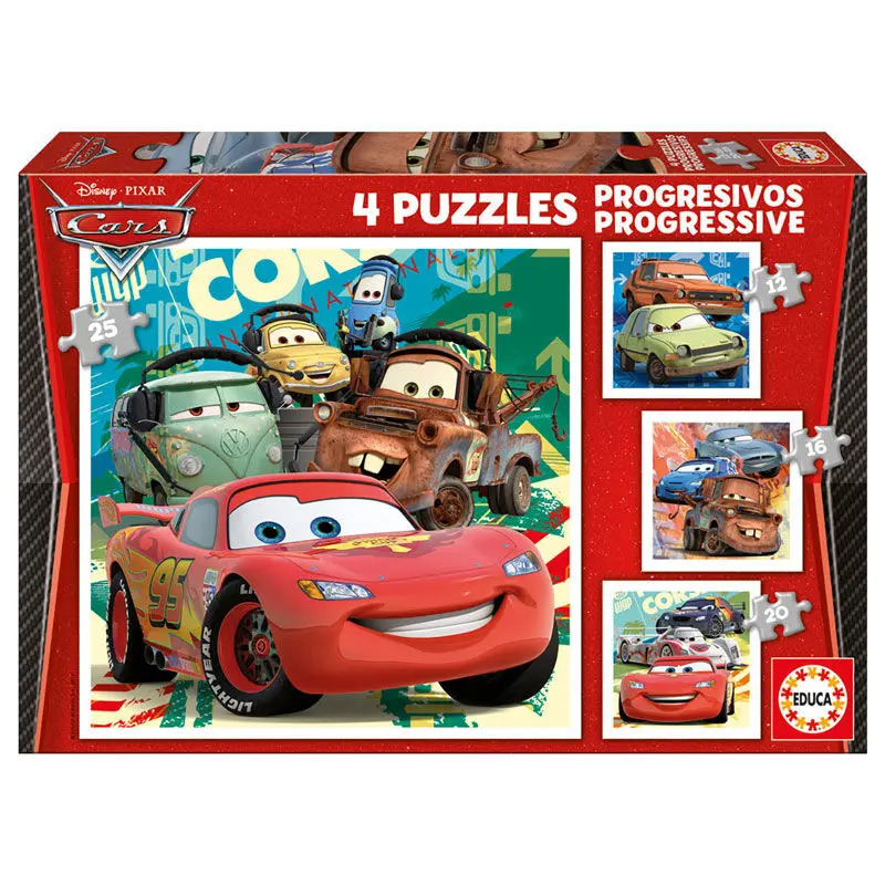 Disney Cars 2 Progressive puzzle 12-16-20-25pcs termékfotó