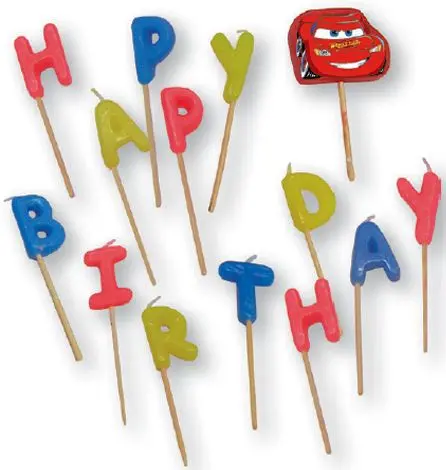 Disney Verdák Happy Birthday gyertya termékfotó