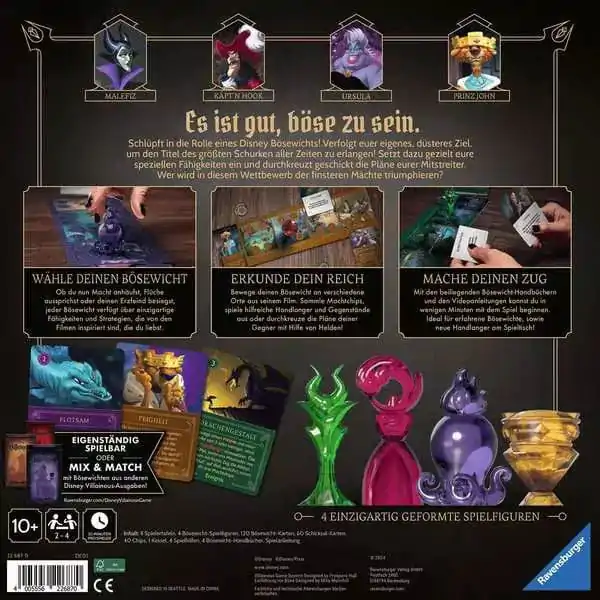 Disney Villainous Intro to Evil Standalone/Expansion Pack német nyelvű társasjáték kiegészítő termékfotó