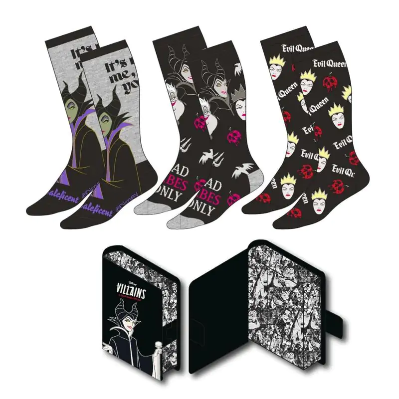 Disney Villains pack 3 adult socks termékfotó