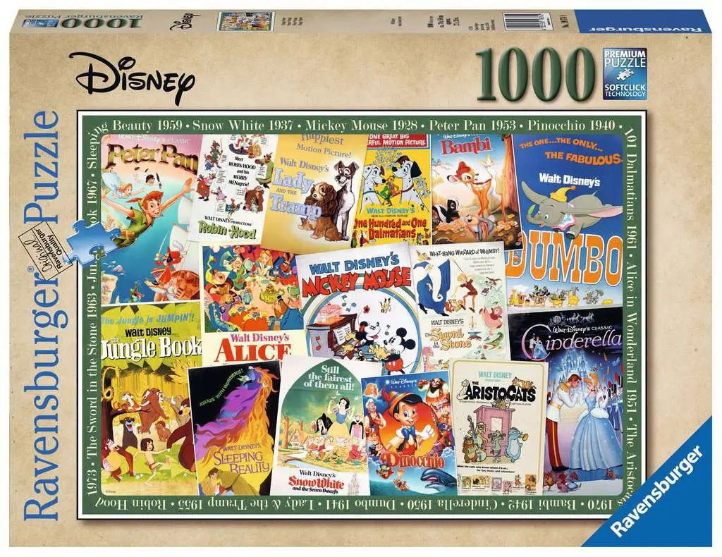 Disney Vintage Movie Posters puzzle (1000 darab) termékfotó