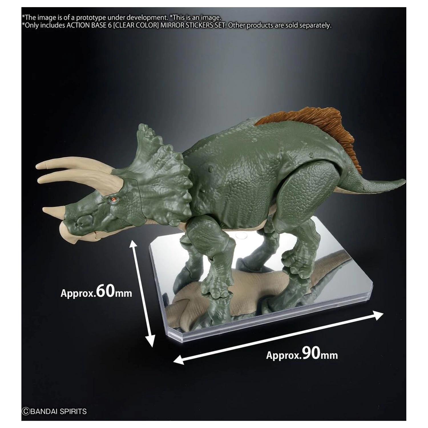 Display Stand Action Base 6 Clear with Mirror Stickers figura állvány termékfotó