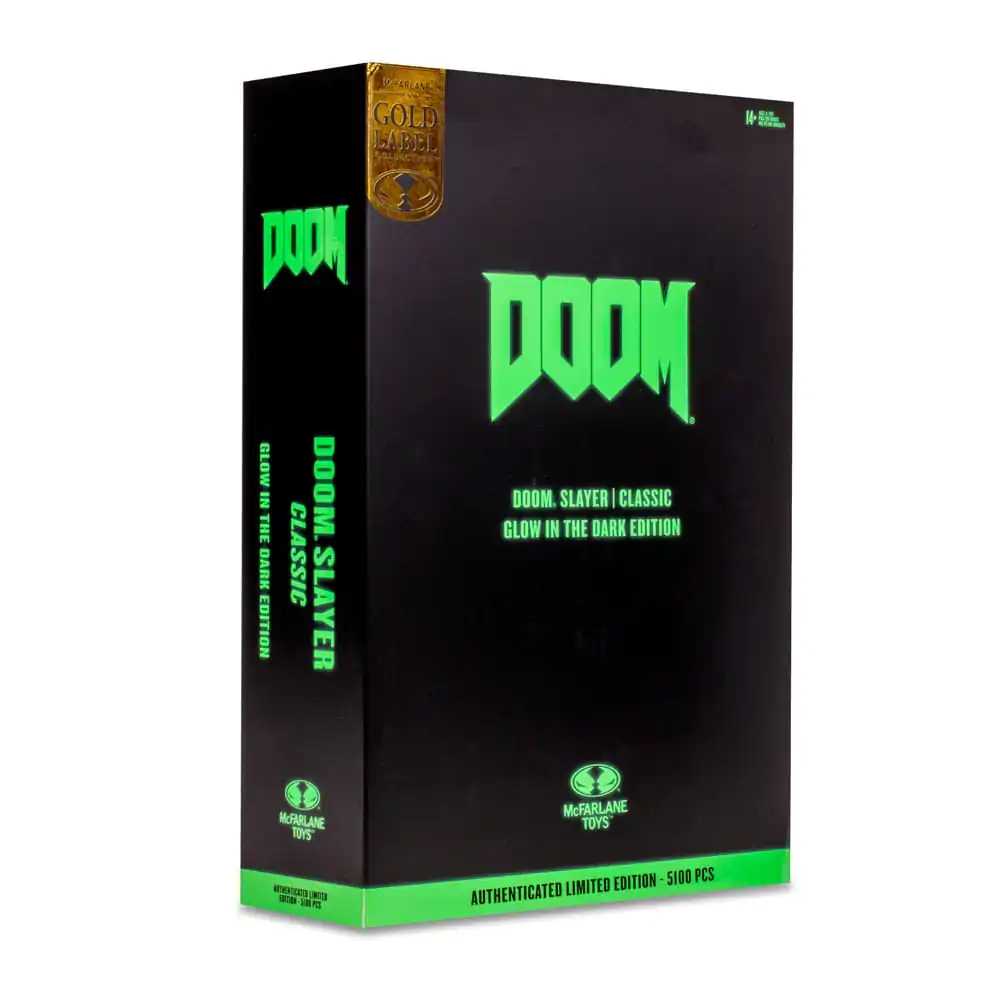 Doom Eternal Doom Slayer Classic (Glow In The Dark Edition) Gold Label akciófigura 18 cm termékfotó