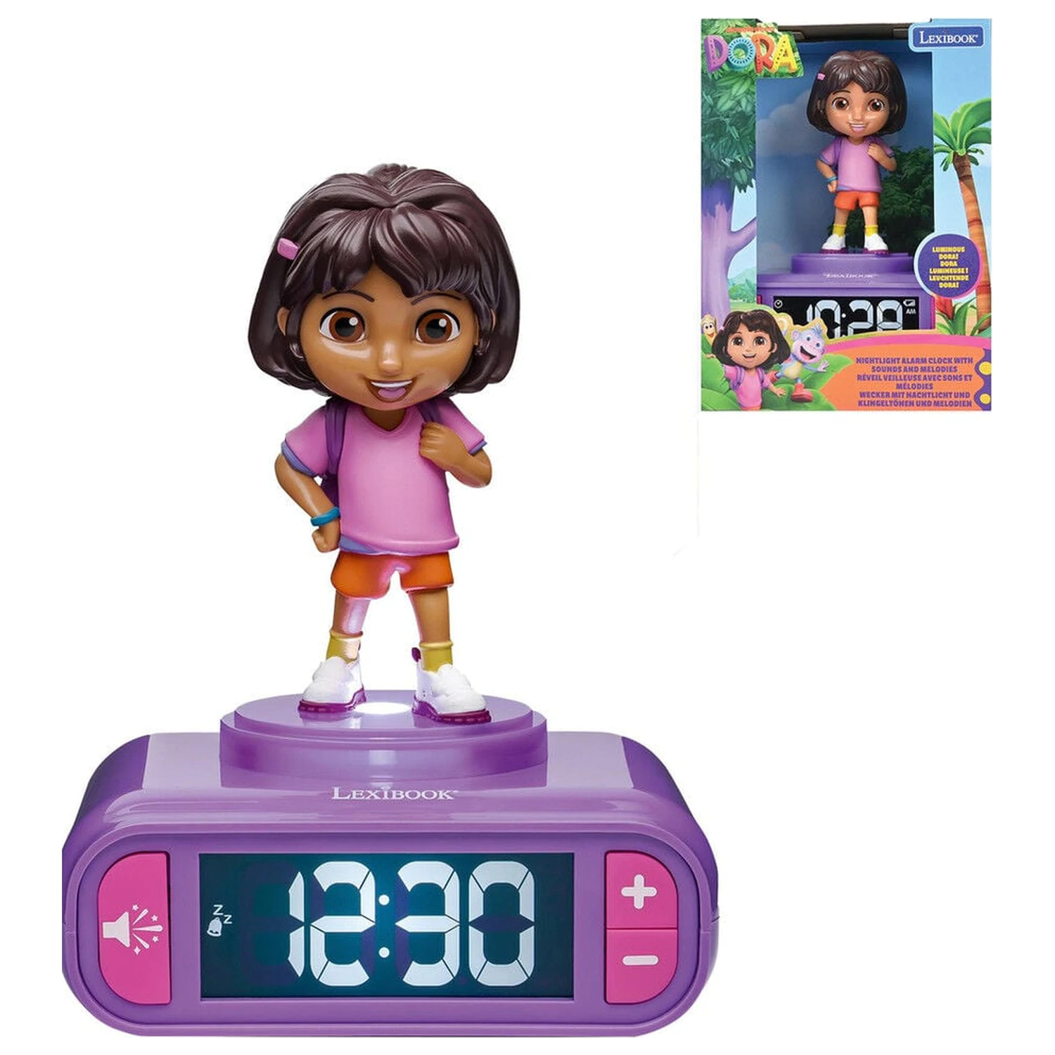 Dora the Explorer ébresztőóra és éjszakai lámpa termékfotó