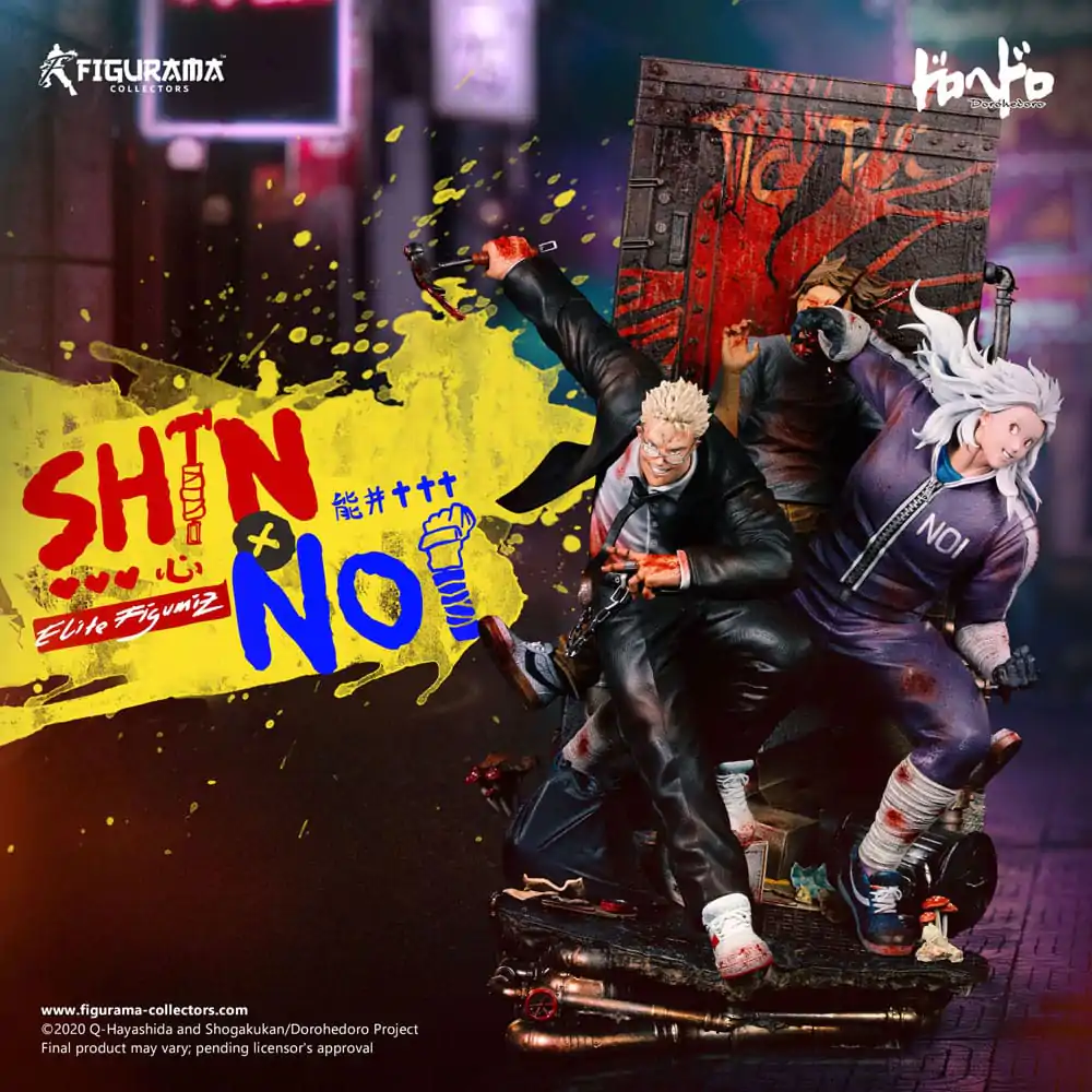 Dorohedoro Elite FigumiZ Elite 1/8 Shin &amp; Noi Elite dioráma szobor figura 39 cm termékfotó