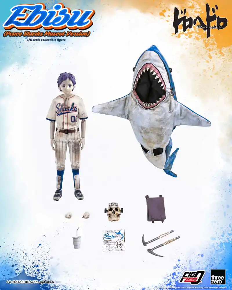 Dorohedoro FigZero akciófigura 1/6 Ebisu Peace Sharks Mascot Ver. 24 cm termékfotó