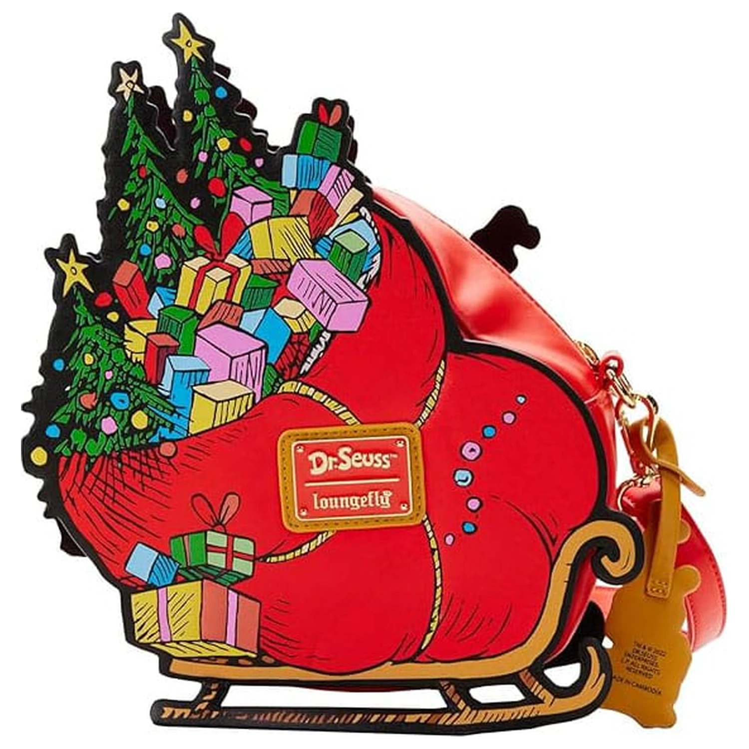 Dr Seuss Grinch Sleigh keresztpántos táska  termékfotó