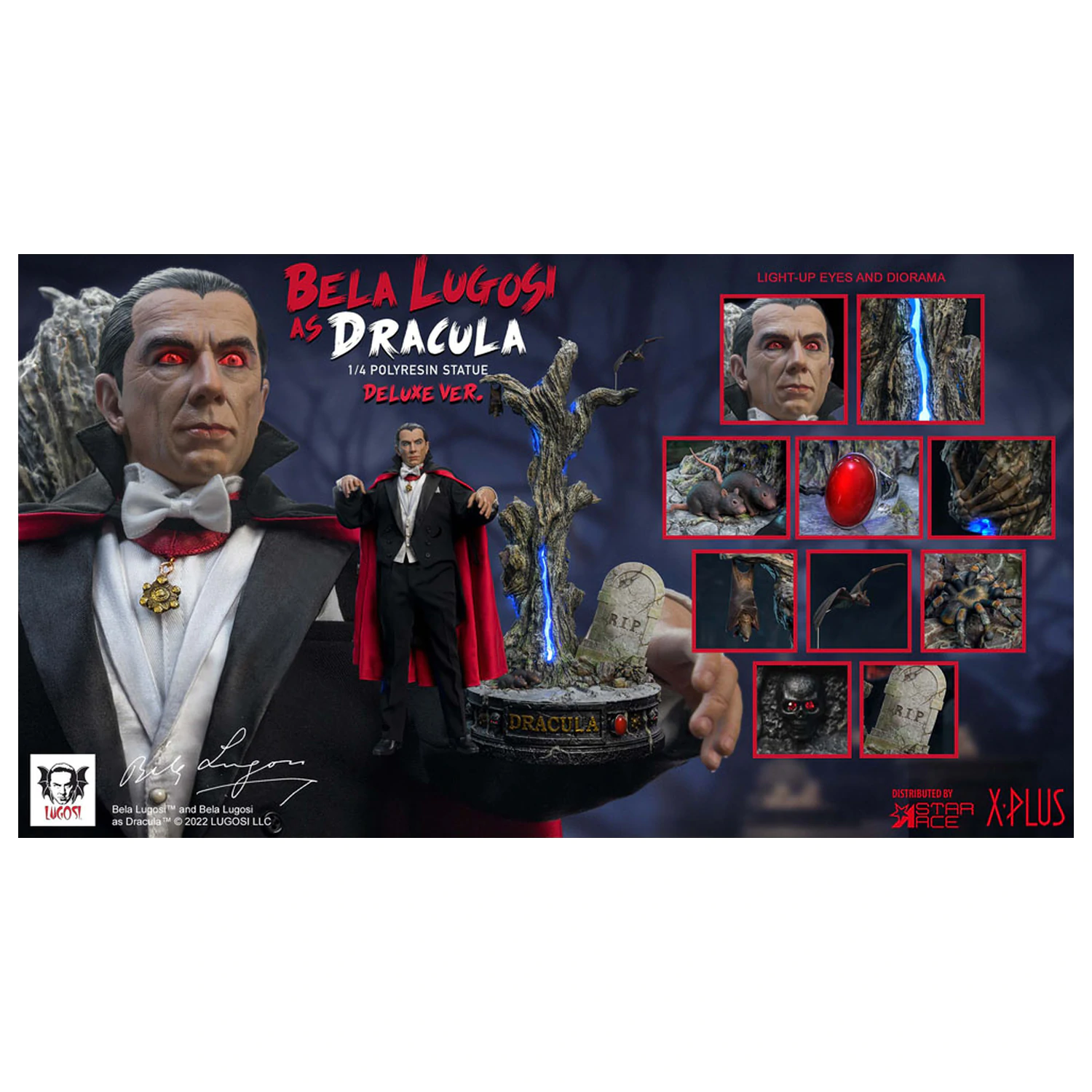 Dracula (1931) Superb Scale szobor figura 1/4 Bela Lugosi as Dracula Deluxe Version 60 cm termékfotó