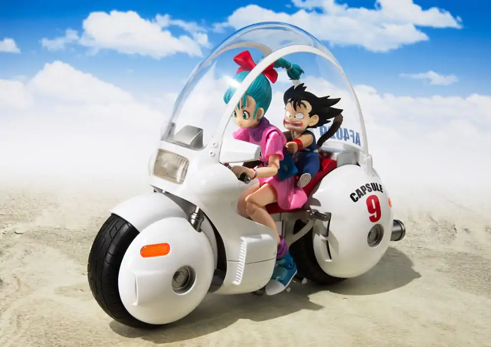 Dragon Ball S.H. Figuarts Bulma's Motorcycle Hoipoi Capsule No. 9 jármű és figura csomag 17 cm termékfotó