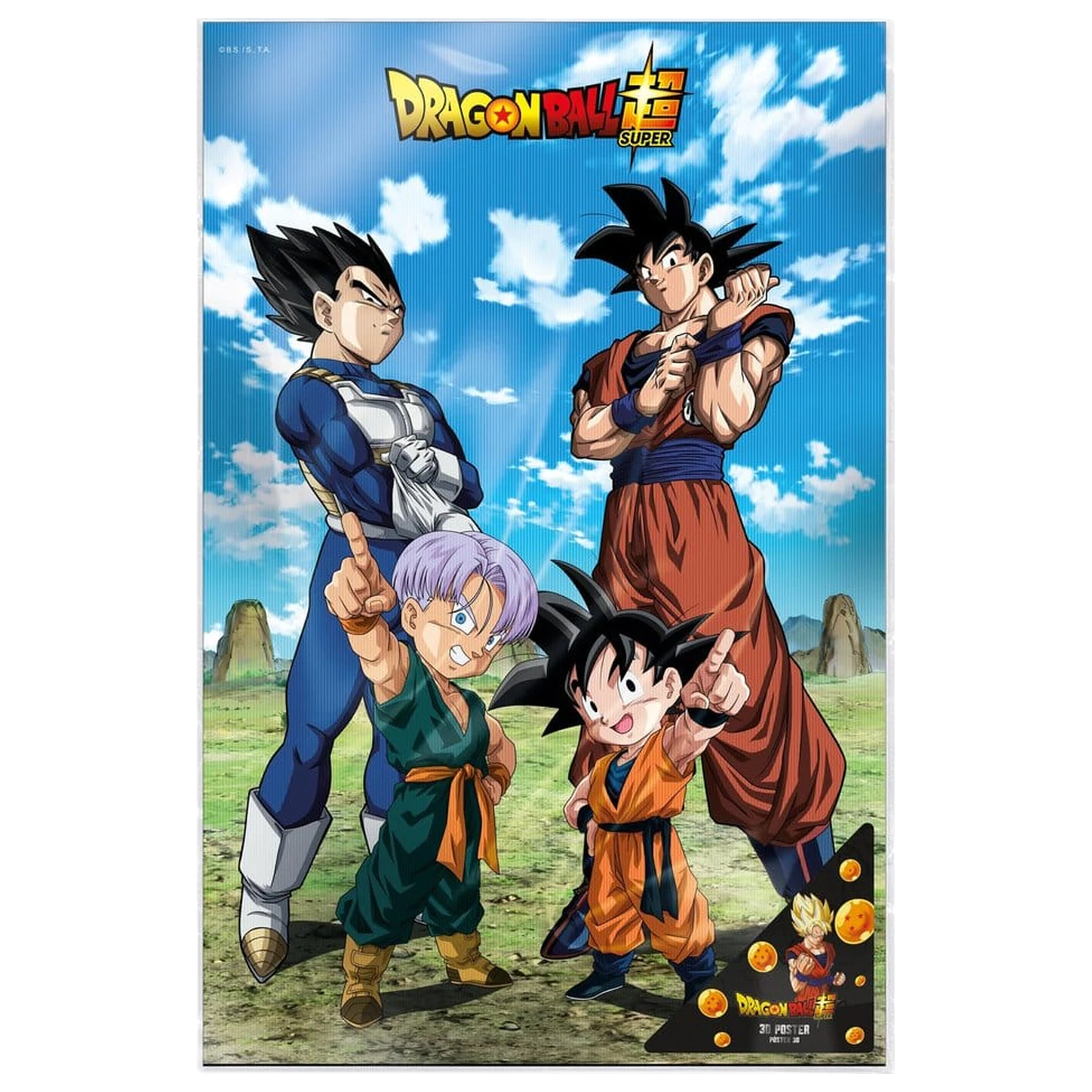 Dragon Ball Super 3D Poszter Battle of Gods Goku Vegeta Family 38 x 58 cm  termékfotó