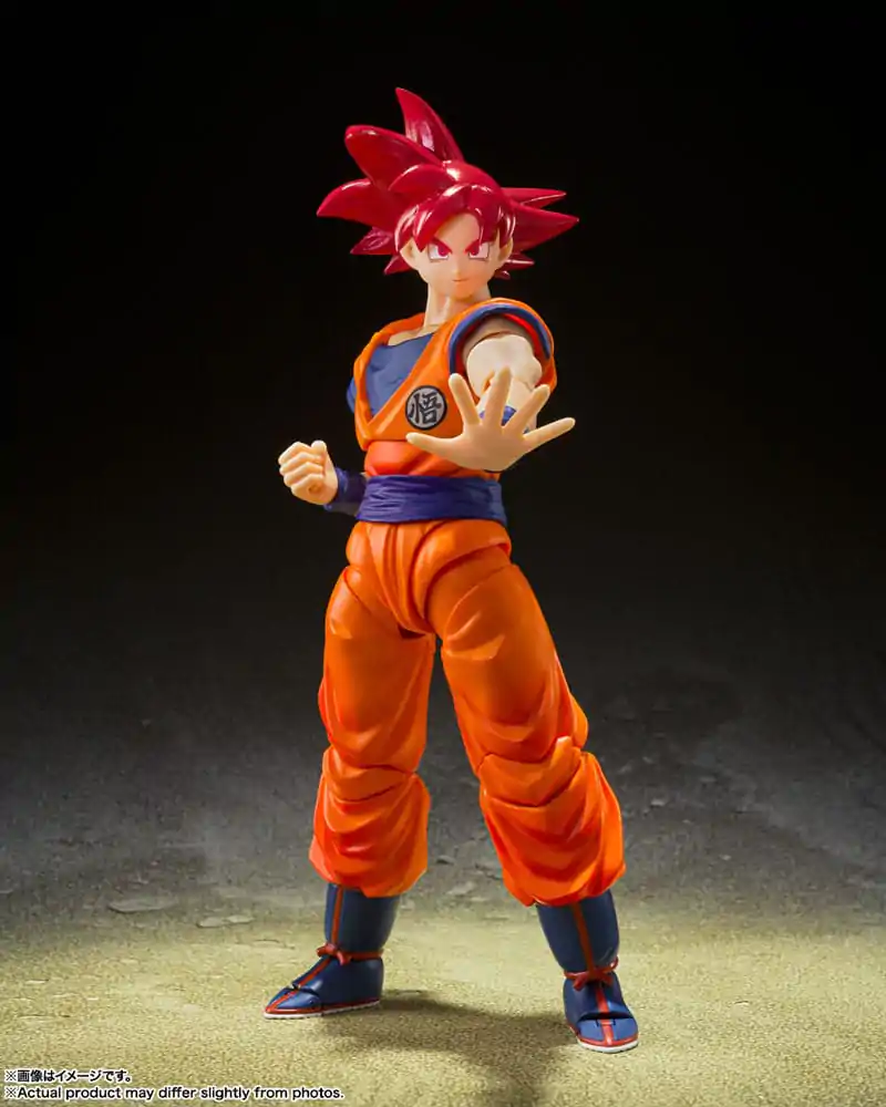 Dragon Ball Super S.H. Figuarts akciófigura Super Saiyan God Son Goku Saiyan God Instilled with the light of Reighteous Hearts 14 cm termékfotó