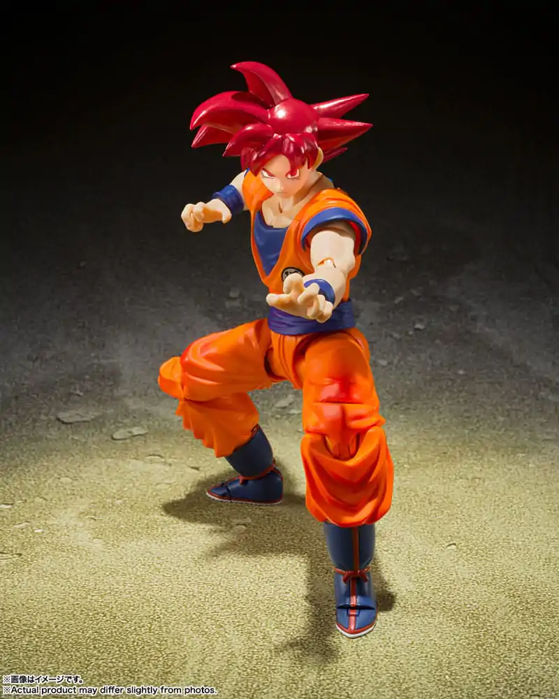 Dragon Ball Super S.H. Figuarts akciófigura Super Saiyan God Son Goku Saiyan God Instilled with the light of Reighteous Hearts 14 cm termékfotó