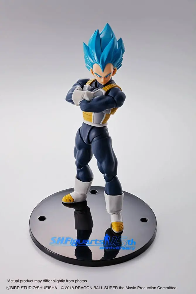 Dragon Ball Super S.H. Figuarts Vegeta Szuper Saiyan Blue (15th Anniversary Version) akciófigura 14 cm termékfotó