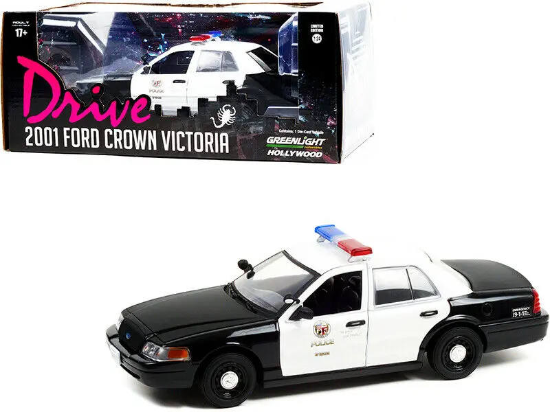 Drive (2011) Diecast Model 1/24 2001 Ford Crown Victoria Police Interceptor LAPD termékfotó