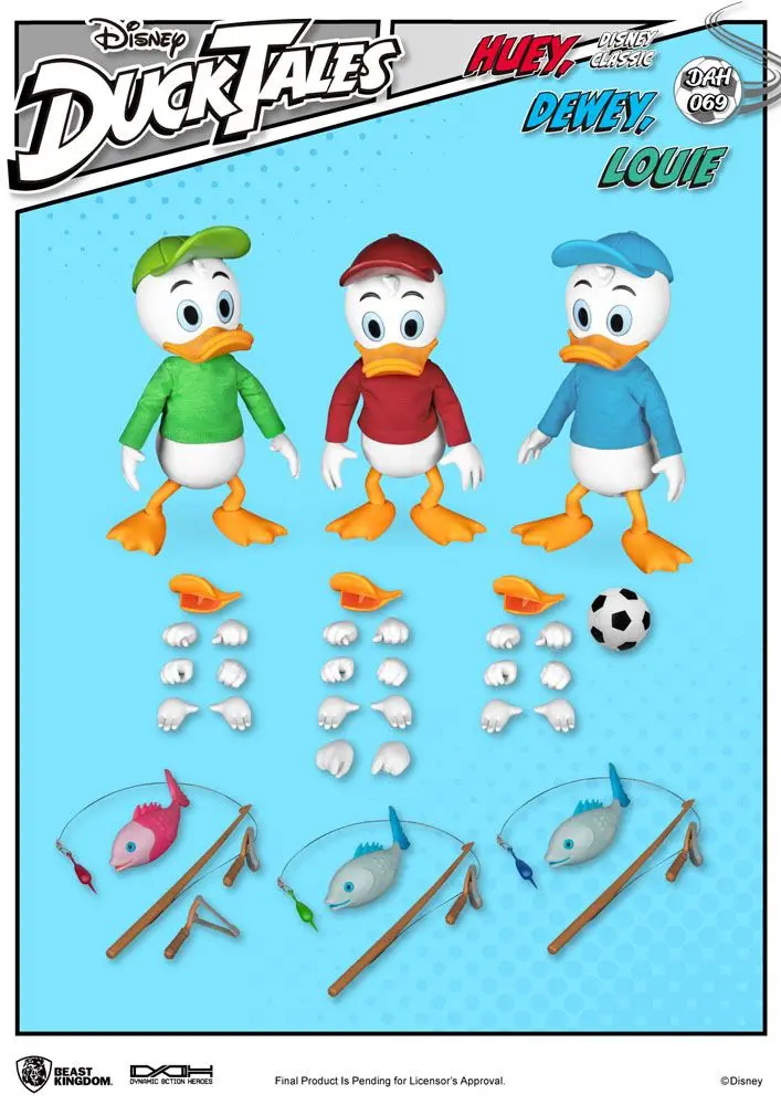 DuckTales Dynamic 8ction HeroesHuey, Dewey &amp; Louie akciófigurák 10 cm termékfotó