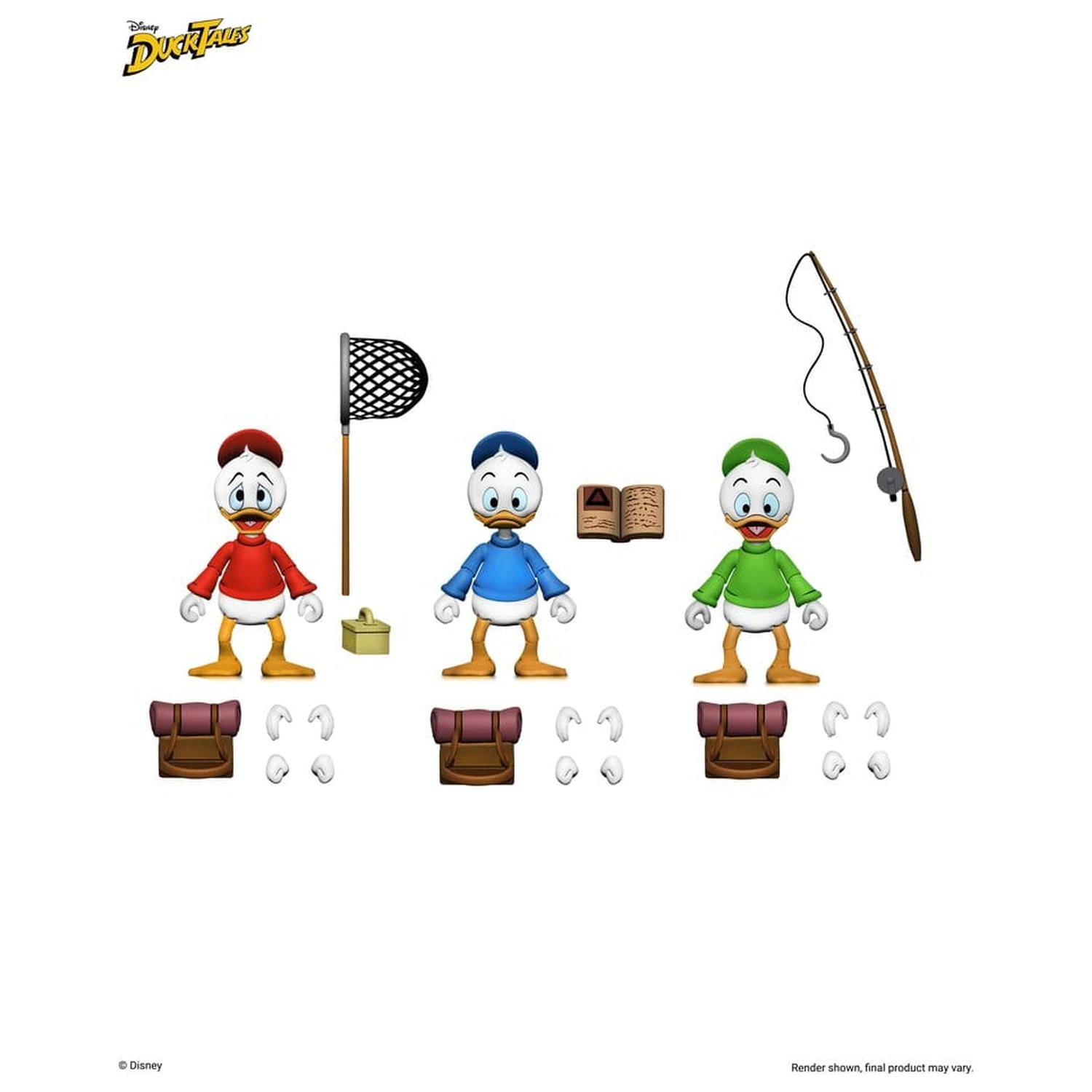 DuckTales Ultimate Huey, Dewey, and Louie 3 db-os akciófigura csomag 18 cm termékfotó