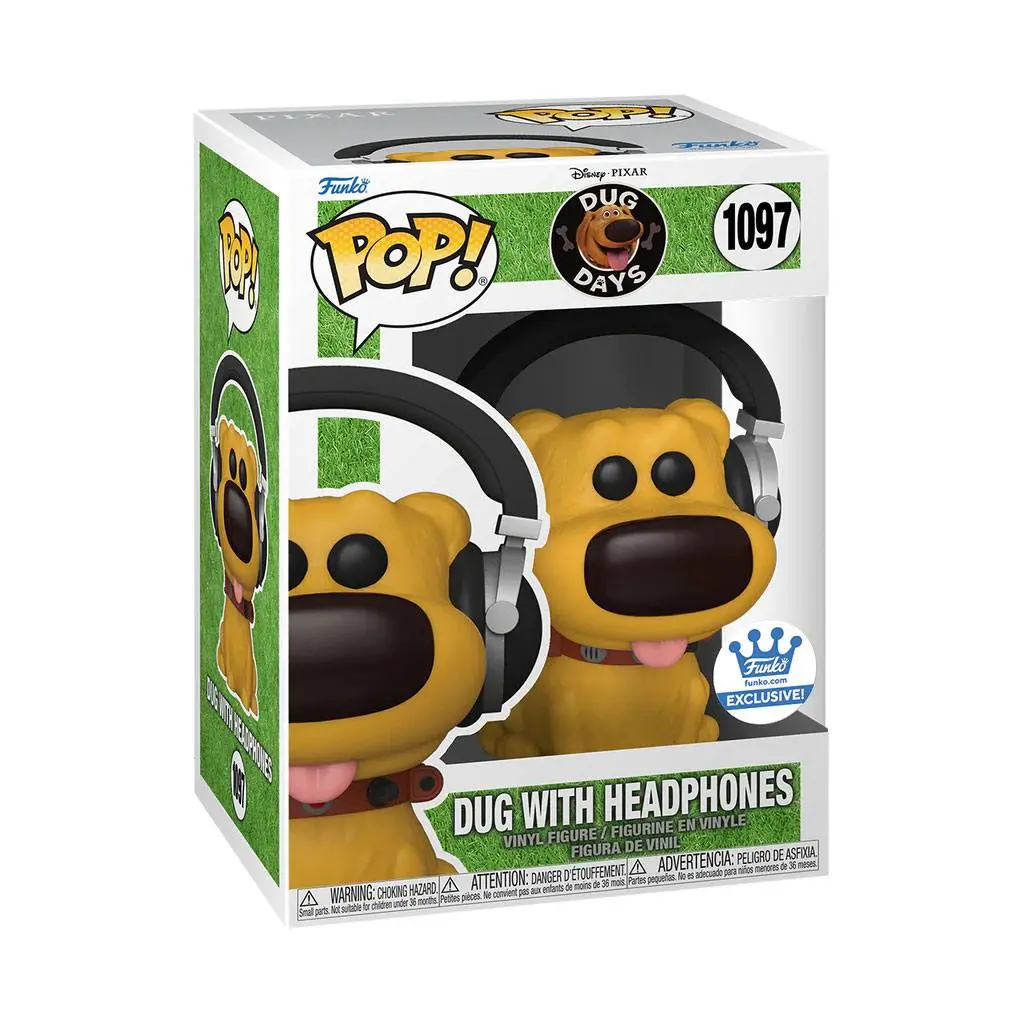 Dug Days POP! Disney Vinyl figura Dug with Headphones 9 cm termékfotó