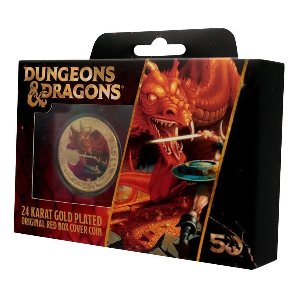 Dungeons & Dragons Collectable Coin 50th Anniversary with Colour Print 24k Gold Plated Edition 4 cm termékfotó