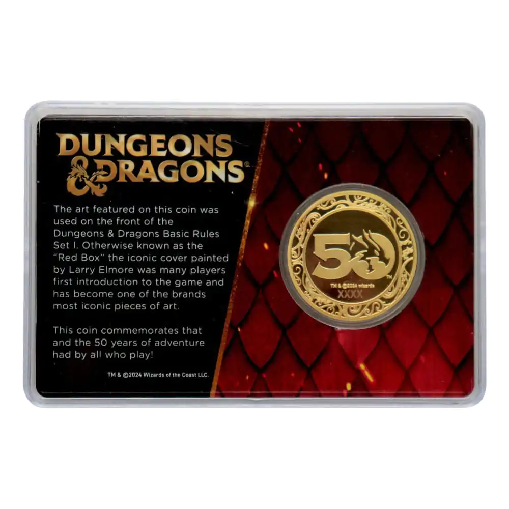 Dungeons & Dragons Collectable Coin 50th Anniversary with Colour Print 24k Gold Plated Edition 4 cm termékfotó