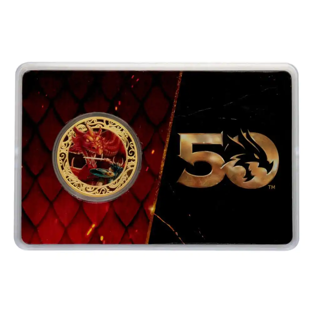 Dungeons & Dragons Collectable Coin 50th Anniversary with Colour Print 24k Gold Plated Edition 4 cm termékfotó