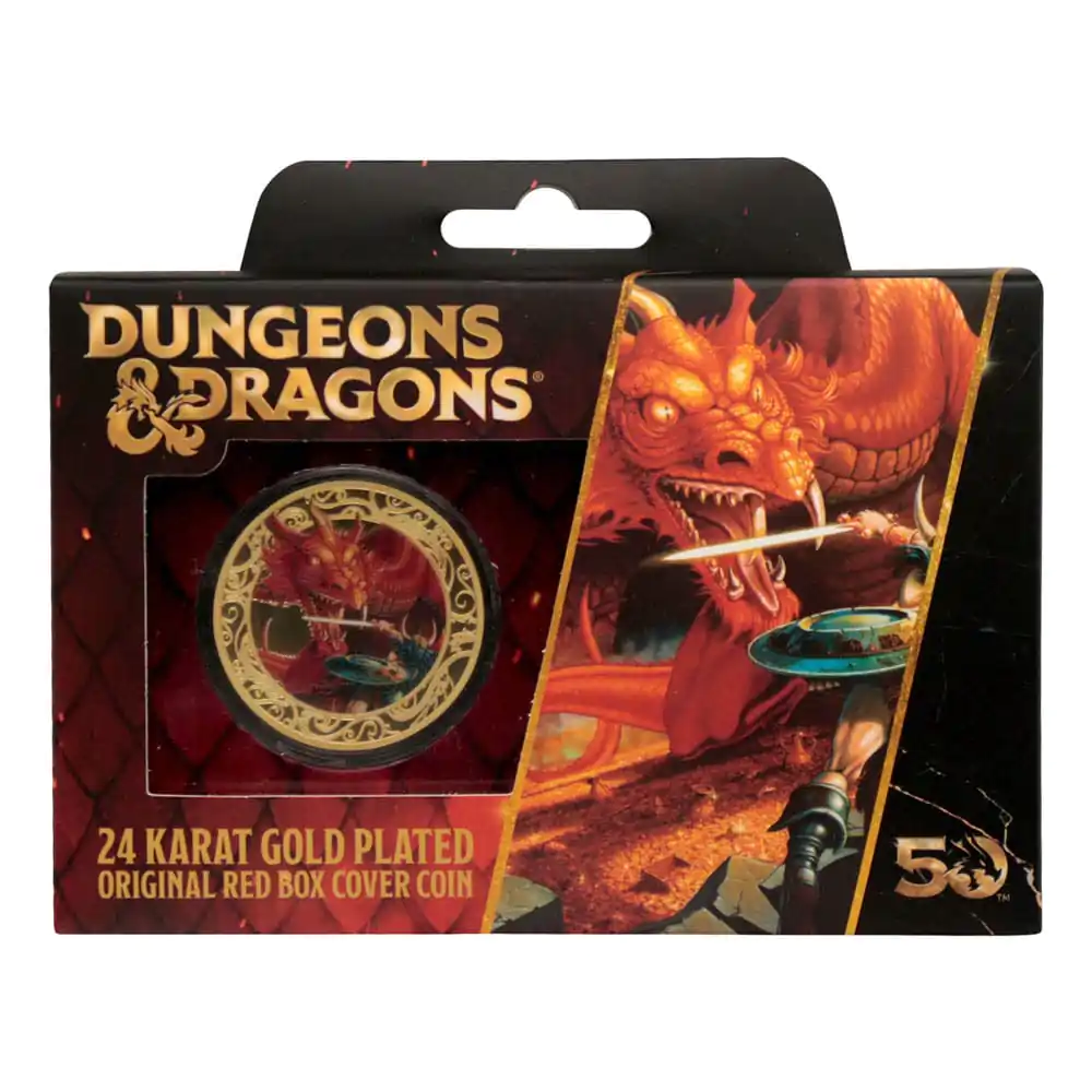 Dungeons & Dragons Collectable Coin 50th Anniversary with Colour Print 24k Gold Plated Edition 4 cm termékfotó