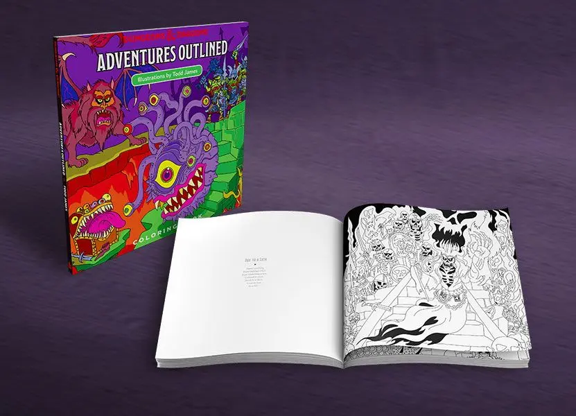 Dungeons & Dragons Adventures Outlined Coloring Book termékfotó