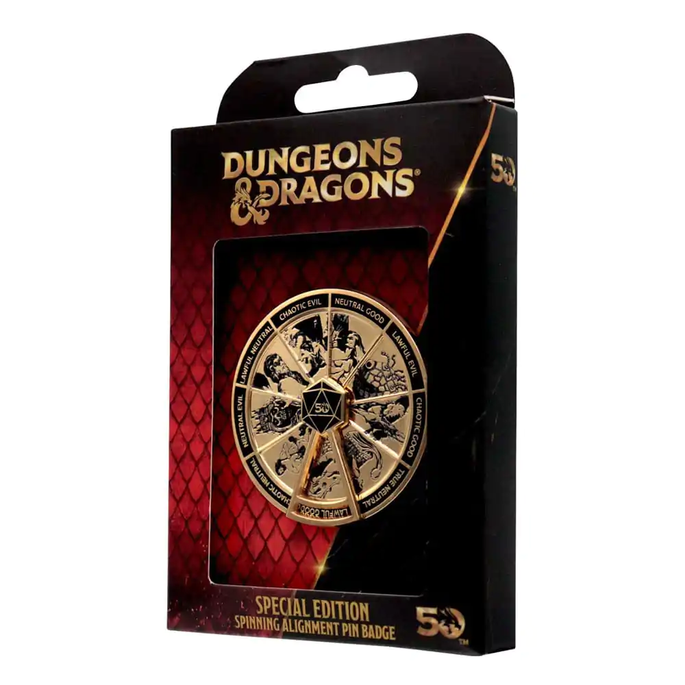 Dungeons & Dragons Pin Badge Alignment Spinner 24k Gold Plated Limited Edition termékfotó