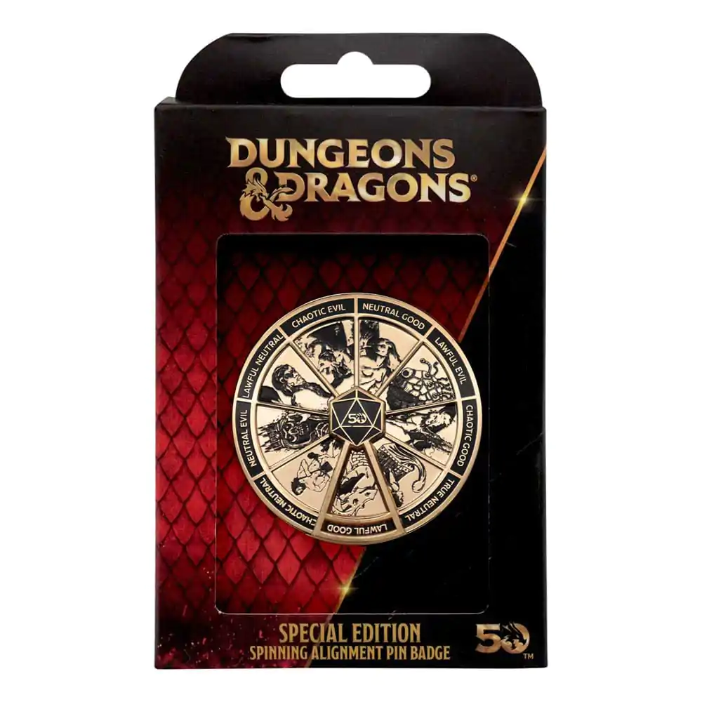 Dungeons & Dragons Pin Badge Alignment Spinner 24k Gold Plated Limited Edition termékfotó