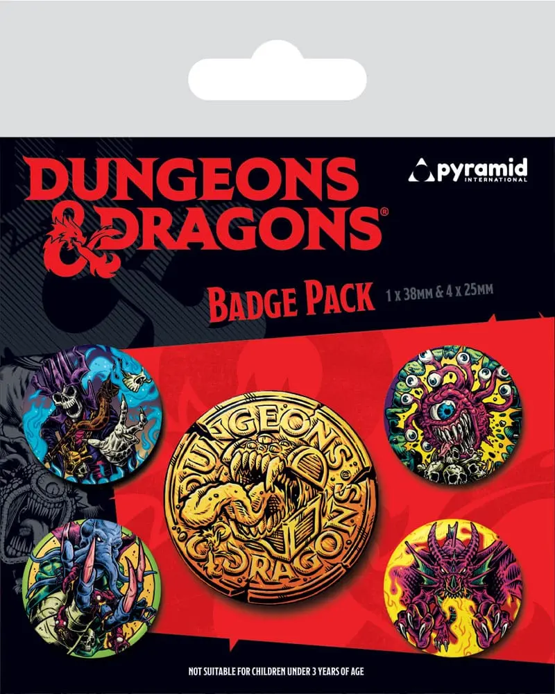 Dungeons & Dragons Beastly 5 db-os kitűző csomag termékfotó