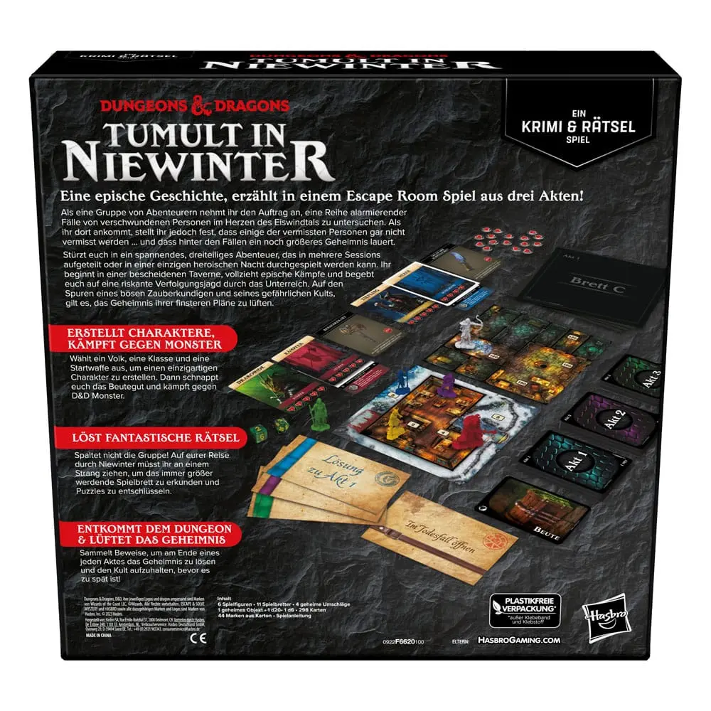 Dungeons &amp; Dragons Brettspiel Tumult in Niewinter Német nyelvű termékfotó