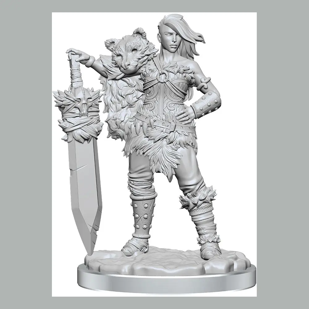 Dungeons & Dragons Frameworks Miniature Human Barbarian Female modell készlet termékfotó