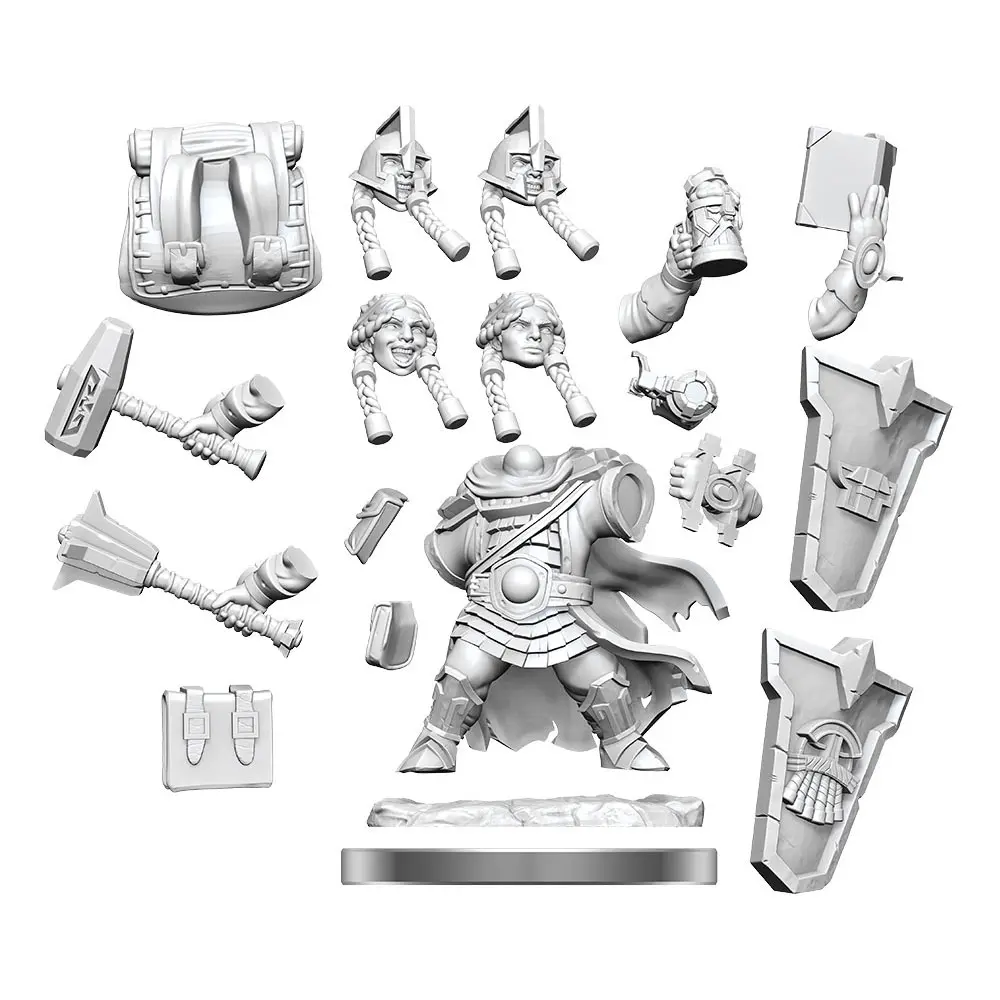 Dungeons &amp; Dragons Frameworks Miniature modell készlet Dwarf Cleric Female termékfotó