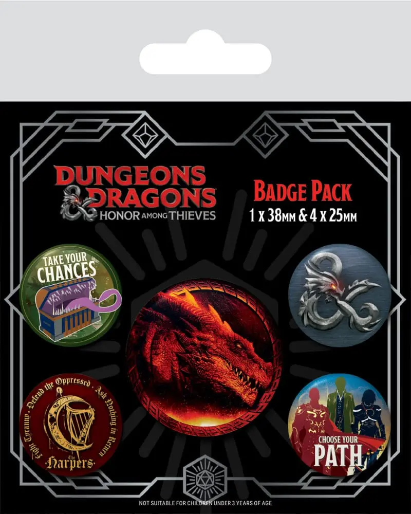 Dungeons & Dragons Movie 5 db-os kitűző csomag termékfotó