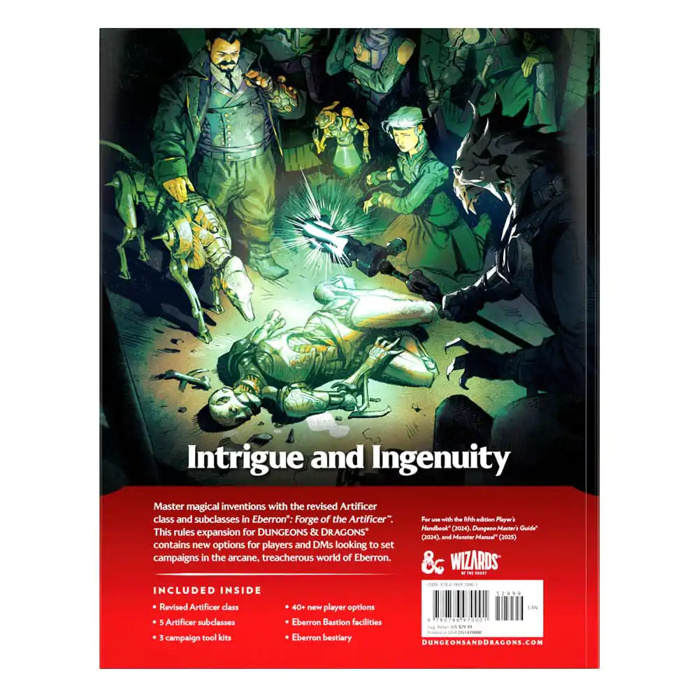Dungeons &amp; Dragons RPG Rules Expansion Book Eberron: Forge of the Artificer angol nyelvű termékfotó