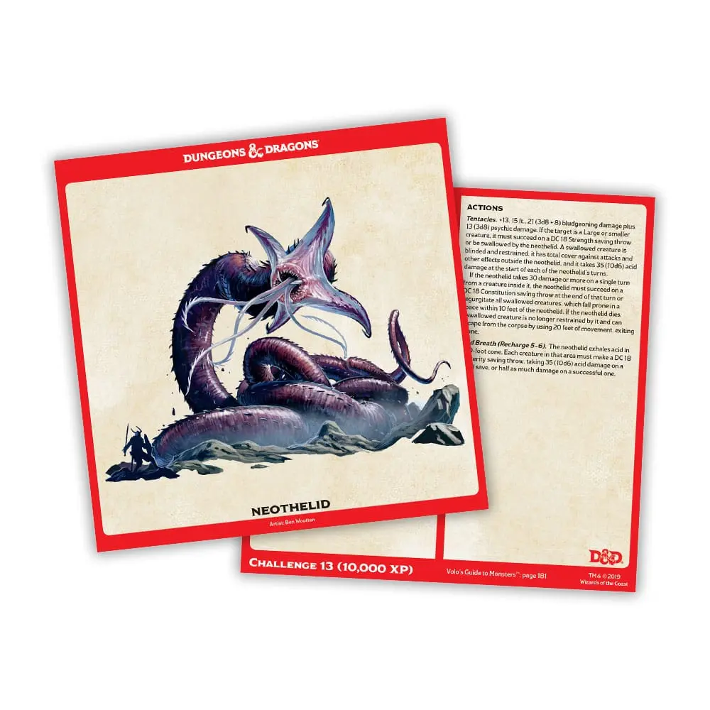 Dungeons &amp; Dragons Spellbook Cards: Epic Monsters angol nyelvű termékfotó