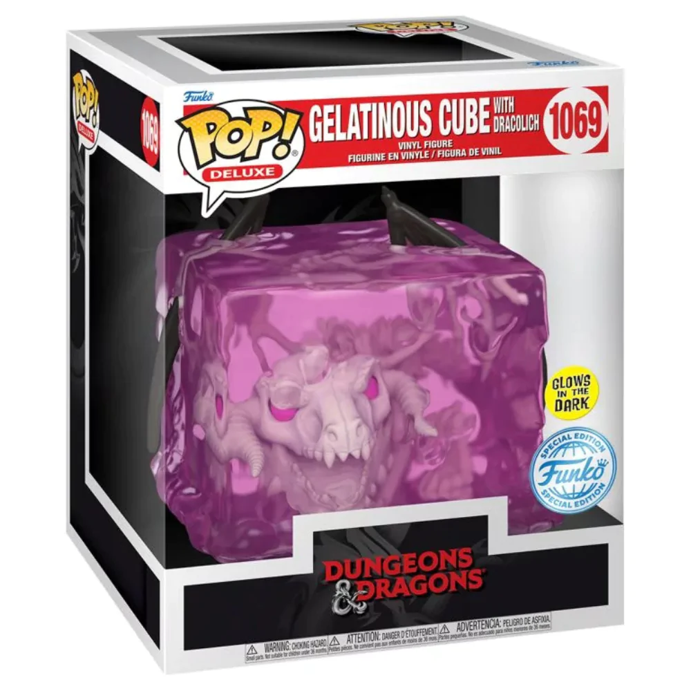 Dungeons and Dragons Funko POP! Deluxe Animation Vinyl figura Gelatinous Cube with Dracolich (GR) (GW) Exkluzív Edition 9 cm termékfotó