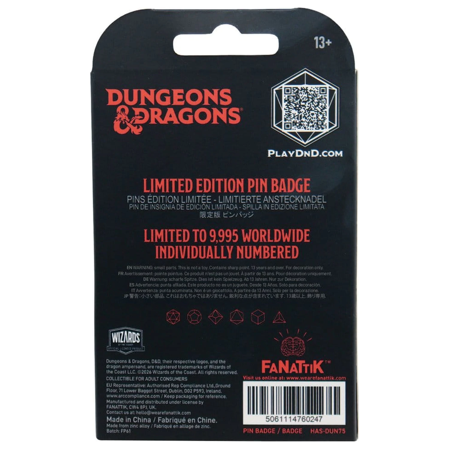 Dungeons & Dragons kitűző Beholder Limitált kiadás termékfotó